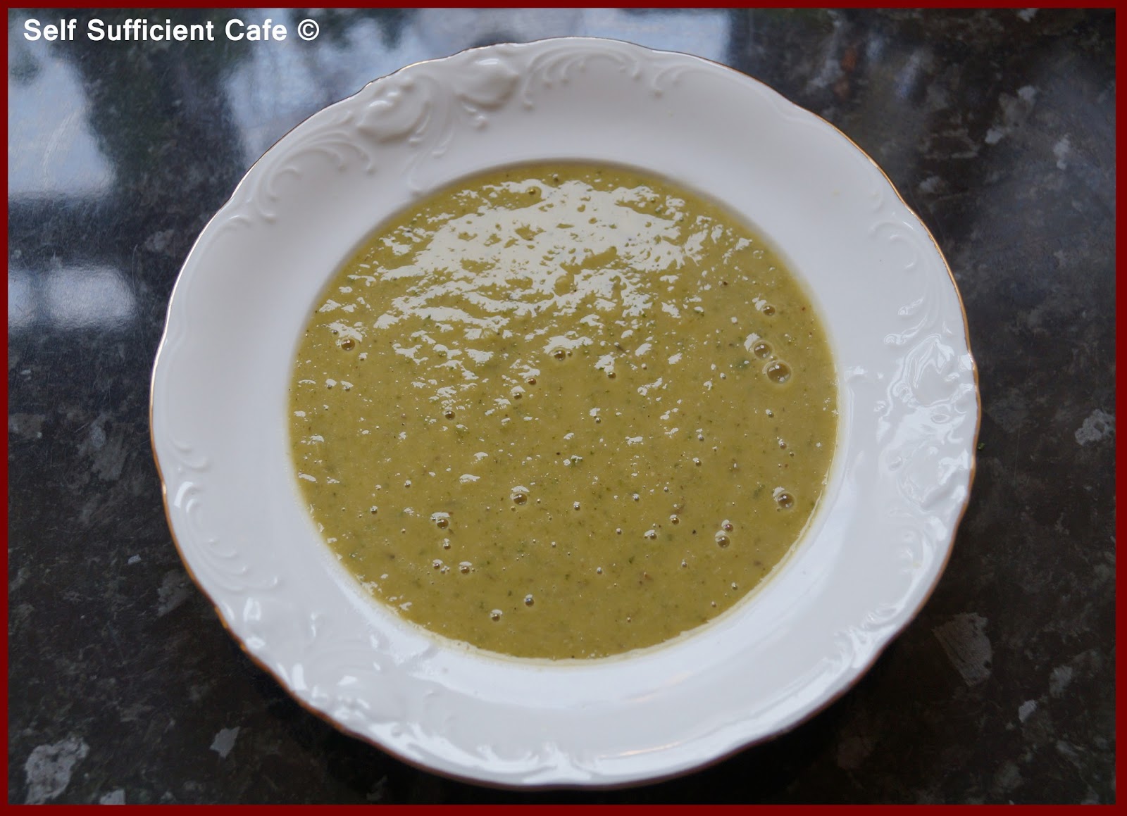 Self Sufficient Cafe Leek, Kale & Butterbean Soup