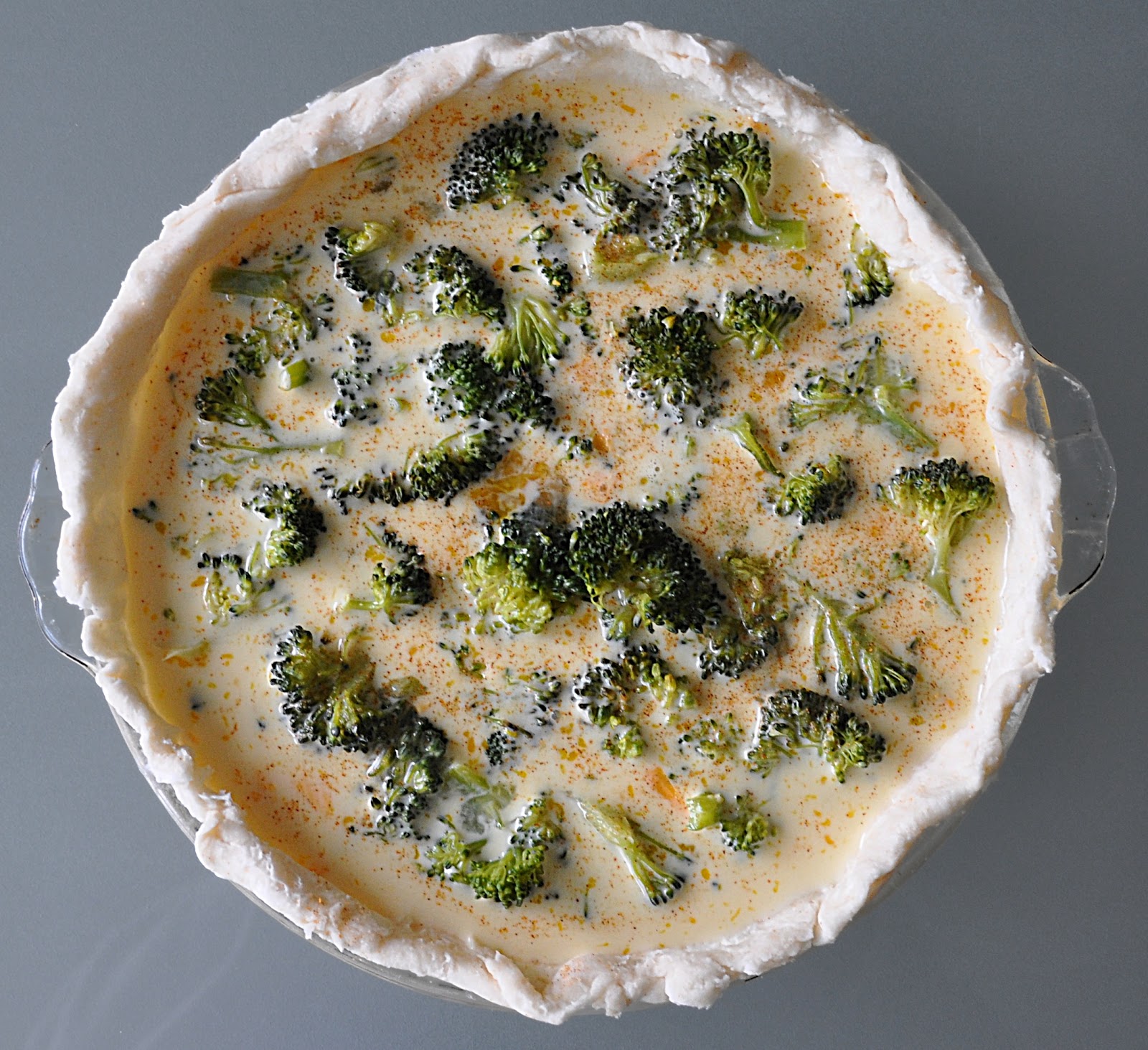 Aunt B on a Budget Broccoli and Cheddar Quiche