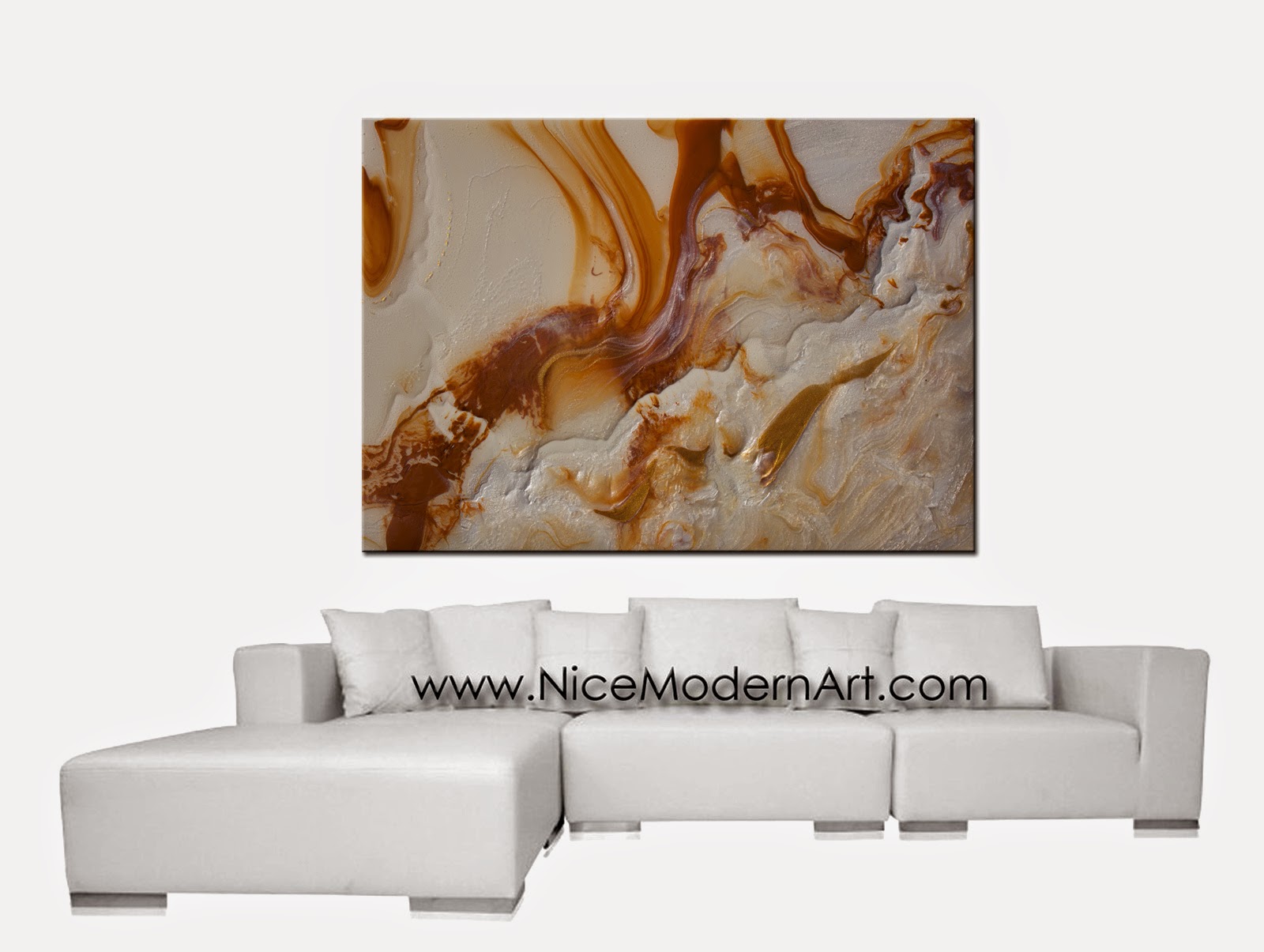 Abstract Painting "Caramel" by Dora Woodrum