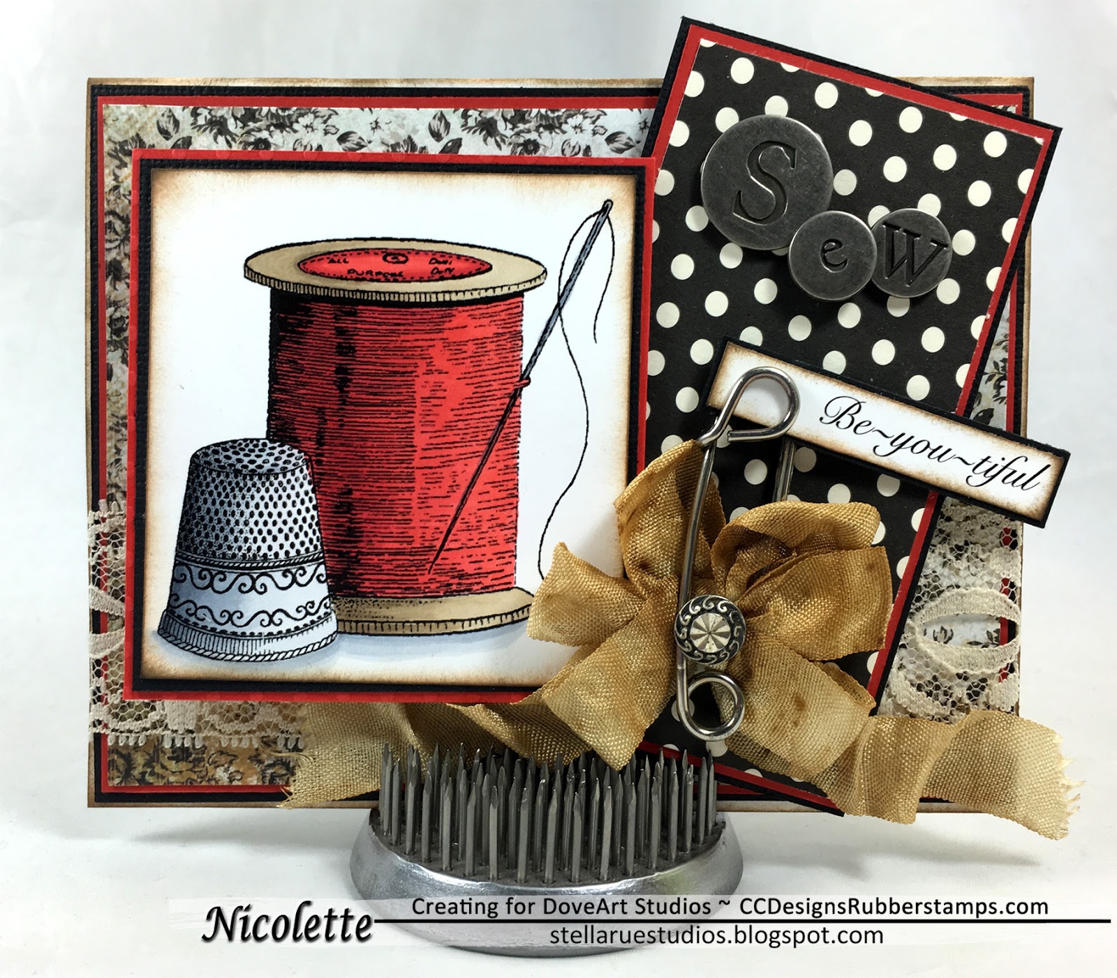 Stella Rue Studios Vintage Thimble & Thread