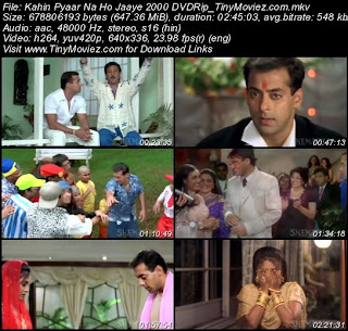 Kahin Pyaar Na Ho Jaaye 2000 DVDRip 650MB