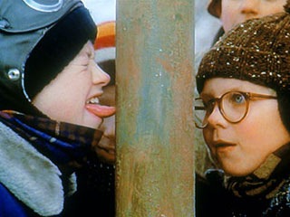 licking a frozen pole licking a frozen pole