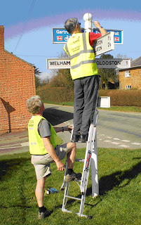 At Cranoe Sign at Cranoe