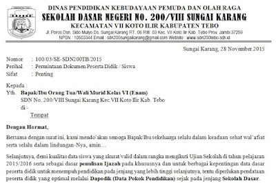 Contoh Surat Edaran Ke Orang Tua Wali Murid Untuk Valid