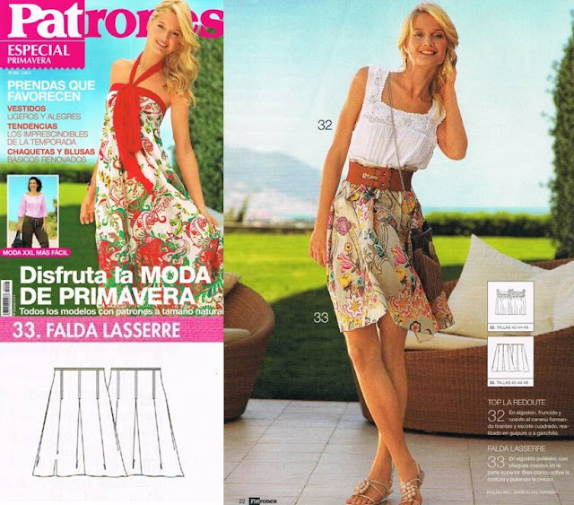 Me-made floral skirt pattern 33 Patrones 292 ... Sewionista.com ... Sewing ... Slow Fashion ... DIY ... Blog