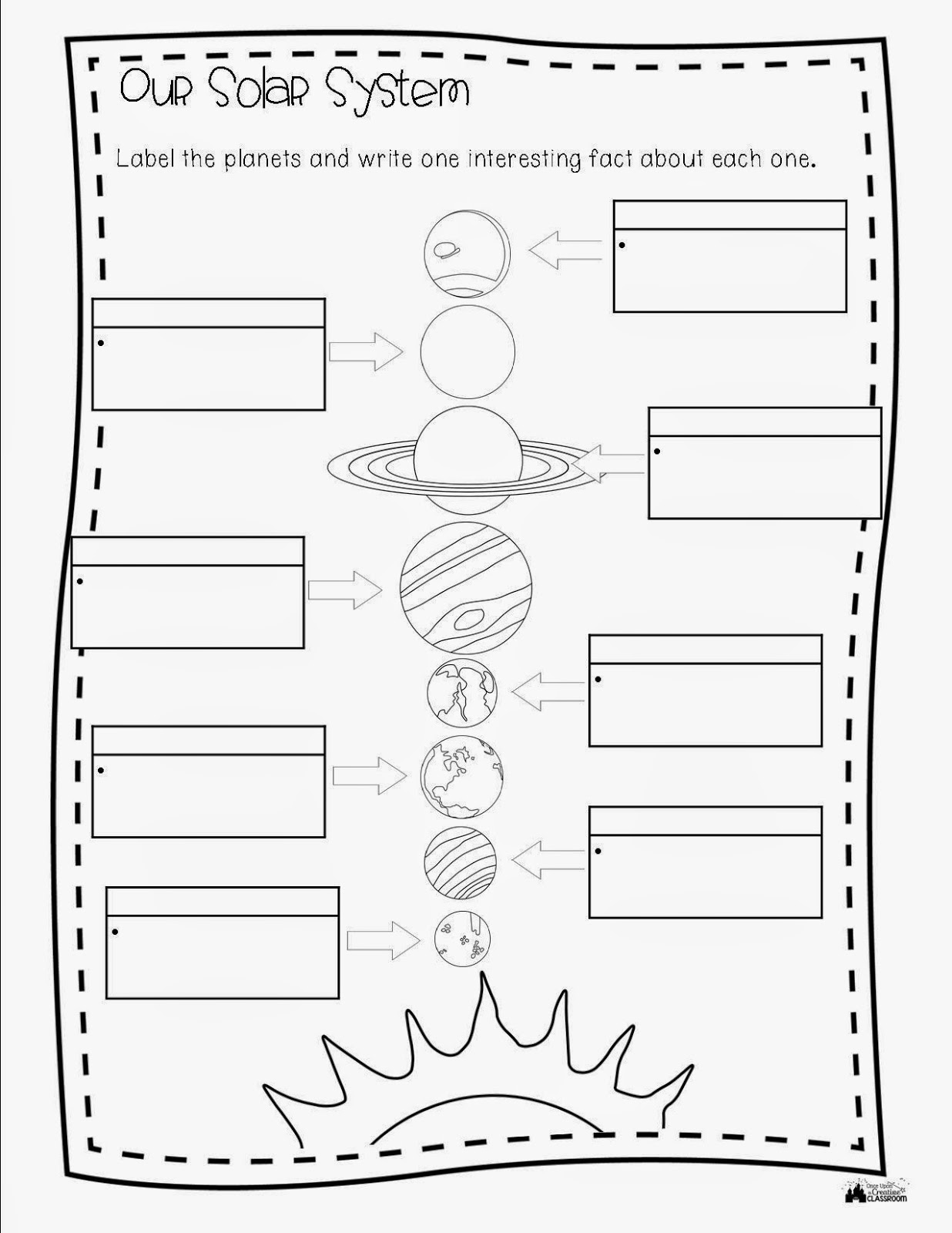 Once Upon a Creative Classroom: Earth and Space Unit