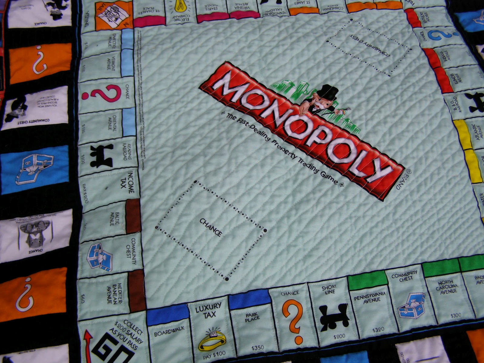 Sarcastic Quilter Monopoly Quilt complete