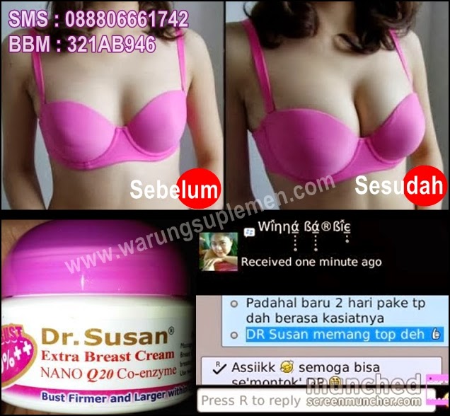Bukti dan Testimoni Dr Susan Cream Pembesar Payudara Cepat dan Alami Bukti dan Testimoni Dr Susan Cream Pembesar Payudara Cepat dan Alami