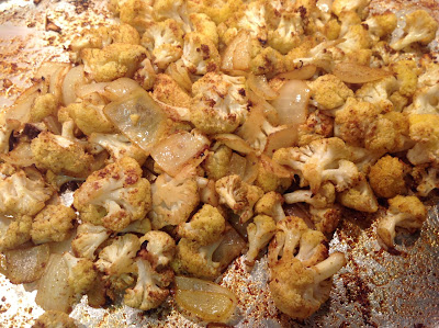 Curry roasted cauliflower