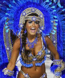 sexy carnival rio girl in costume - carnaval 2014