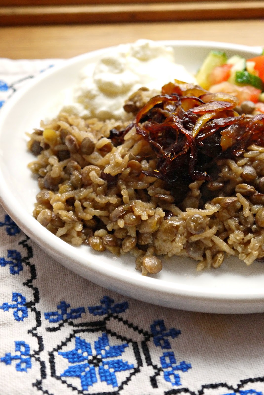 Bint Rhoda's Kitchen Lentil Rice Pilaf, or Mujadara