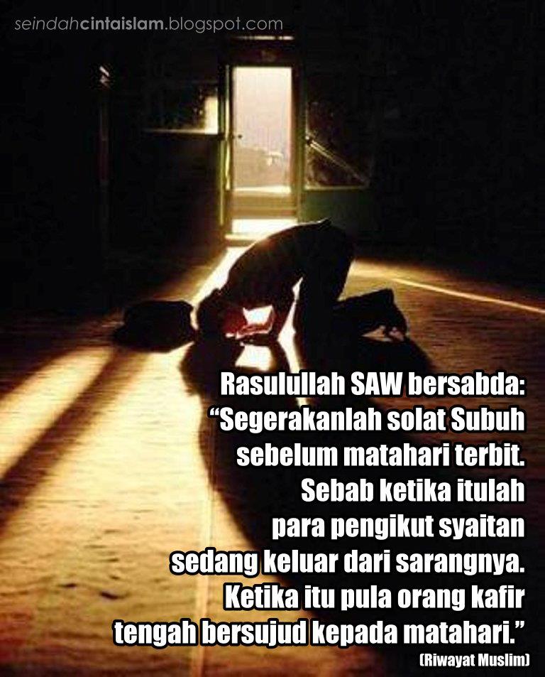 Di celahcelah kehidupan Solat Subuh&hellip;.