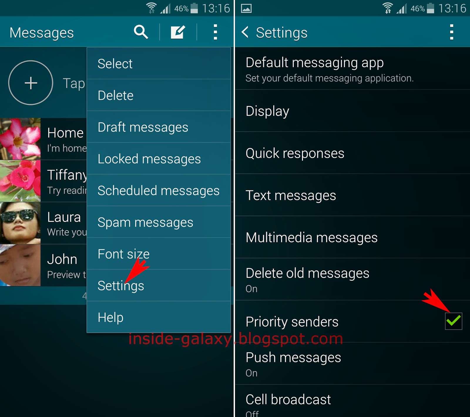 Inside Galaxy Samsung Galaxy S5 How to Enable and Use Priority