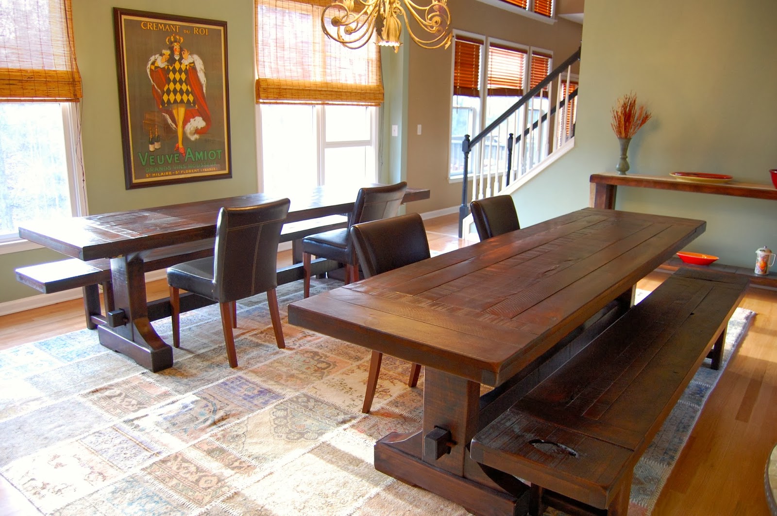 The Emerson Rustic Trestle Dining Table Customer Inspiration Rustic