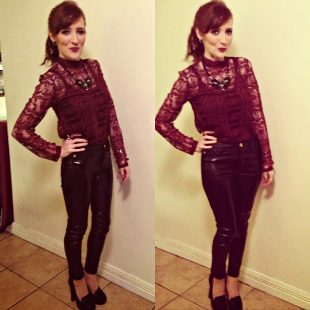 Outfit Post Leather Lace Party