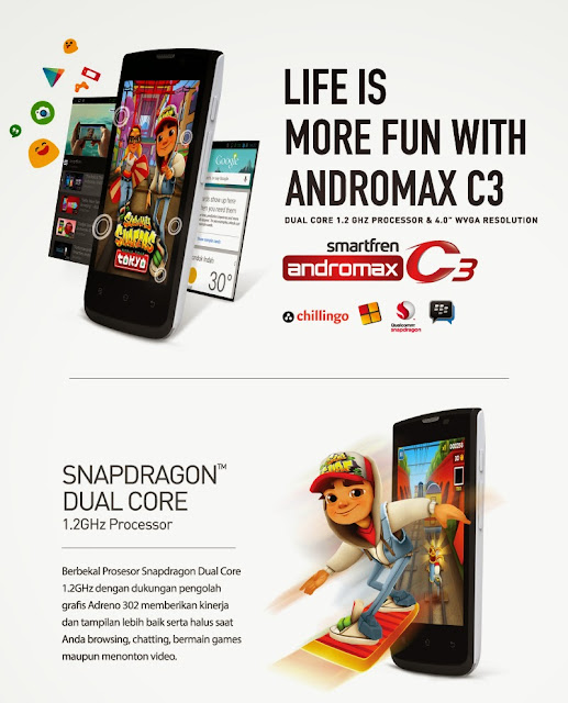 Harga Smartfren Andromax C3 Terbaru