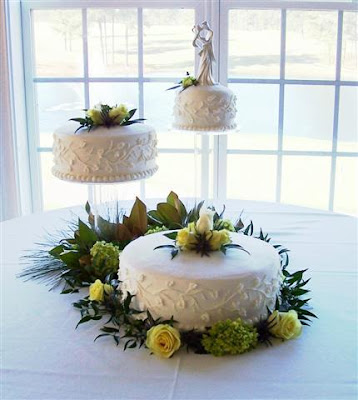 Three wedding cakes