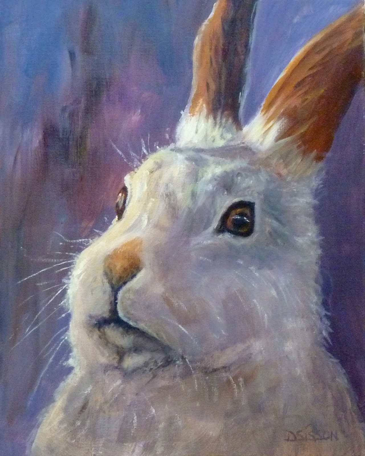 Daily Painting Projects Harvey Rabbit Oil Rabbit Painting Farm Animal