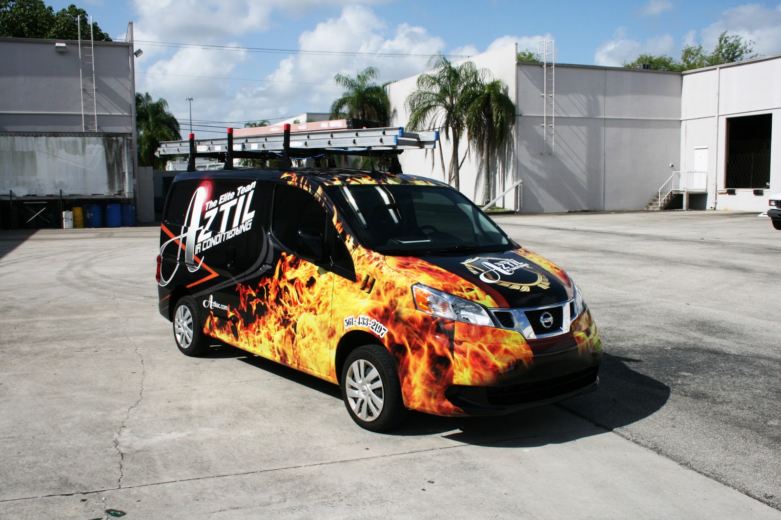 Nissan NV 200 Van Vehicle Wrap West Palm Beach Florida Aztil Air