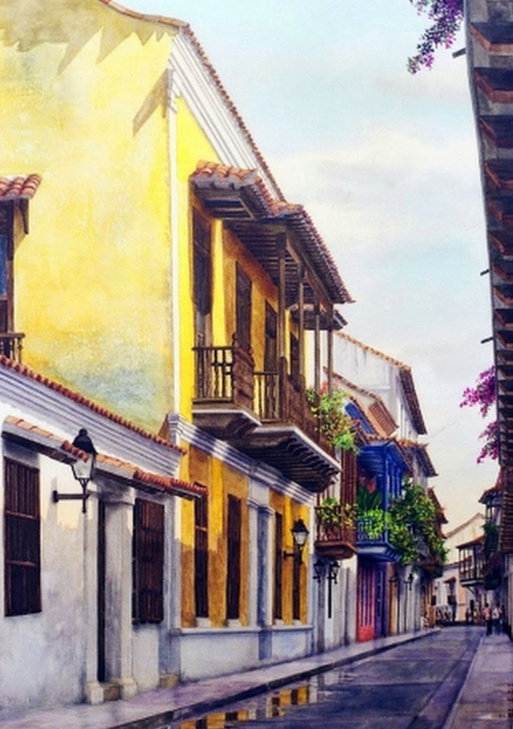 paisajes-urbanos-colombianos-pintados-al-oleo cuadros-paisajes-tipicos-de-colombia