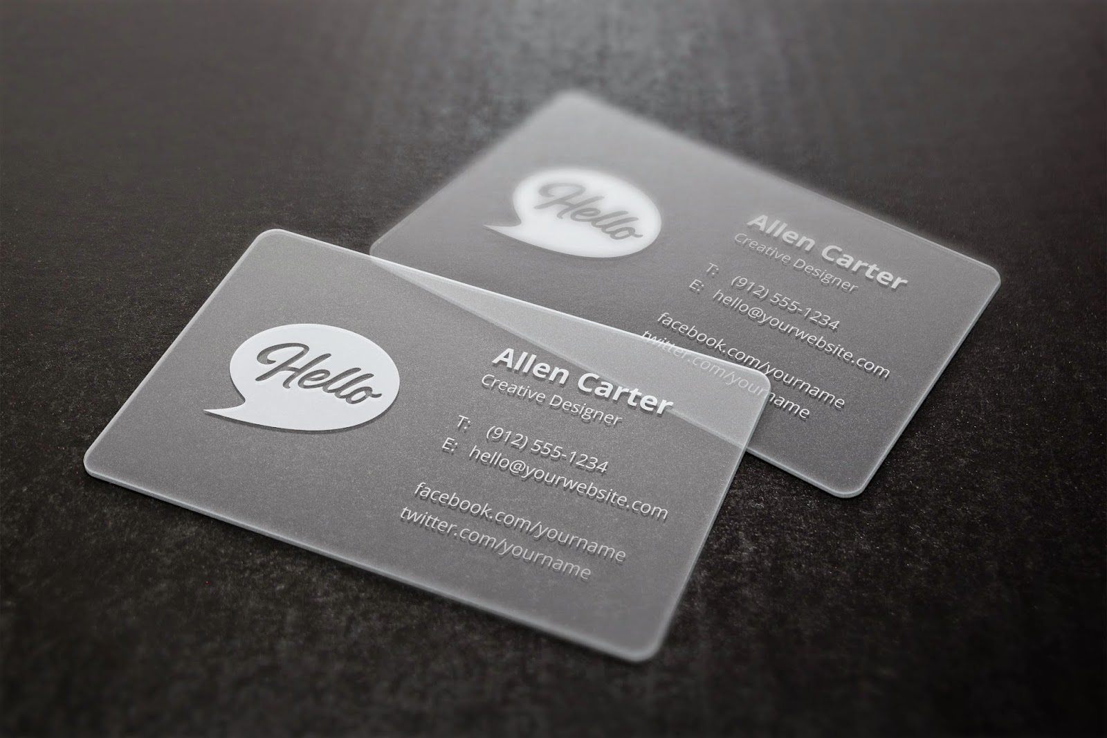 Plastic Business Card Mockup Template Tinydesignr