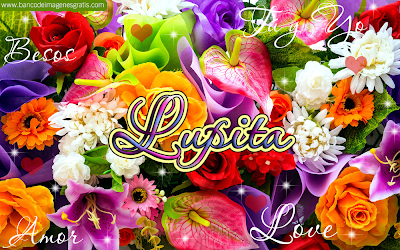 Banco de Imágenes Gratis 50 postales de amor con nombres y flores.