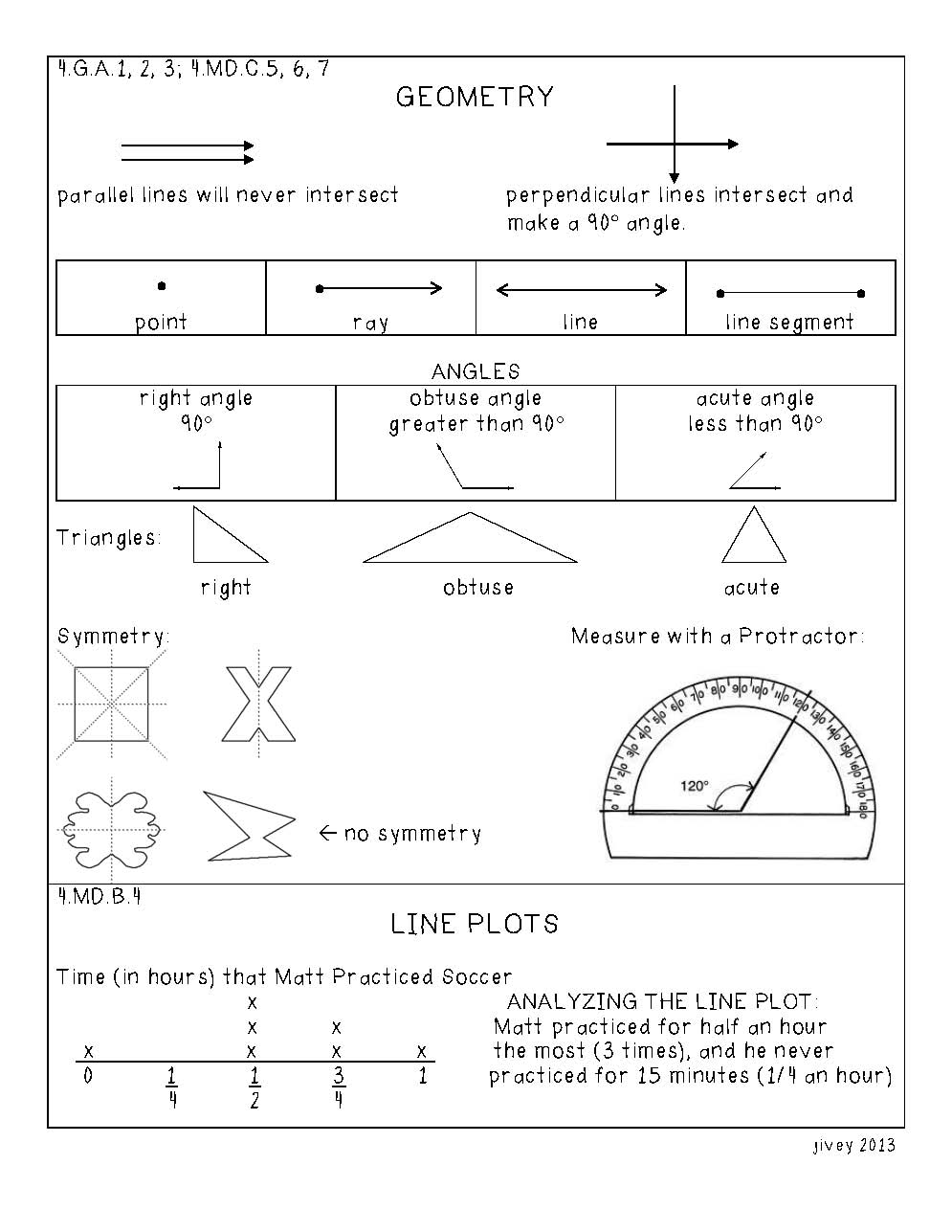 4th grade geometry worksheets common core