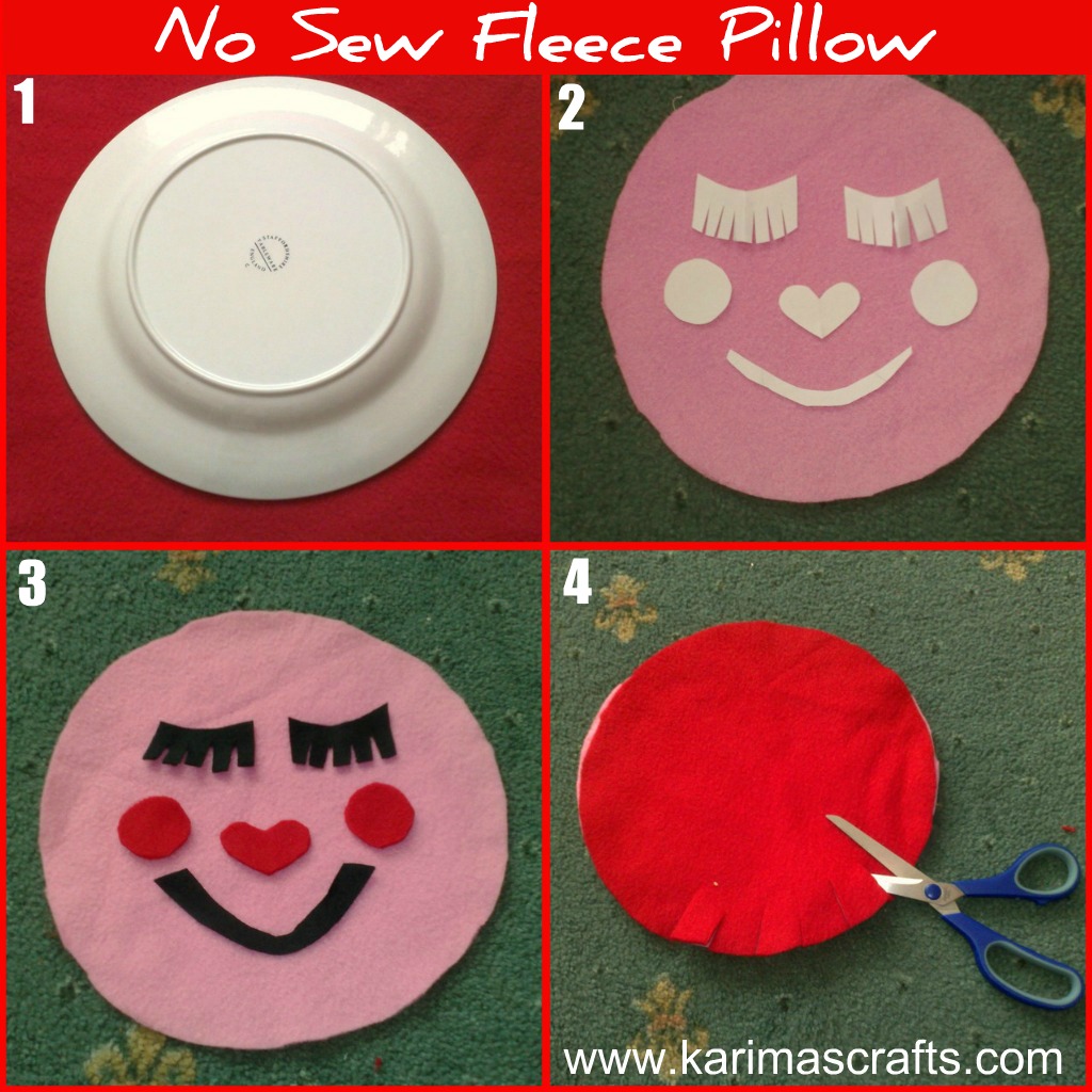 Karima's Crafts No Sew Fleece Pillow