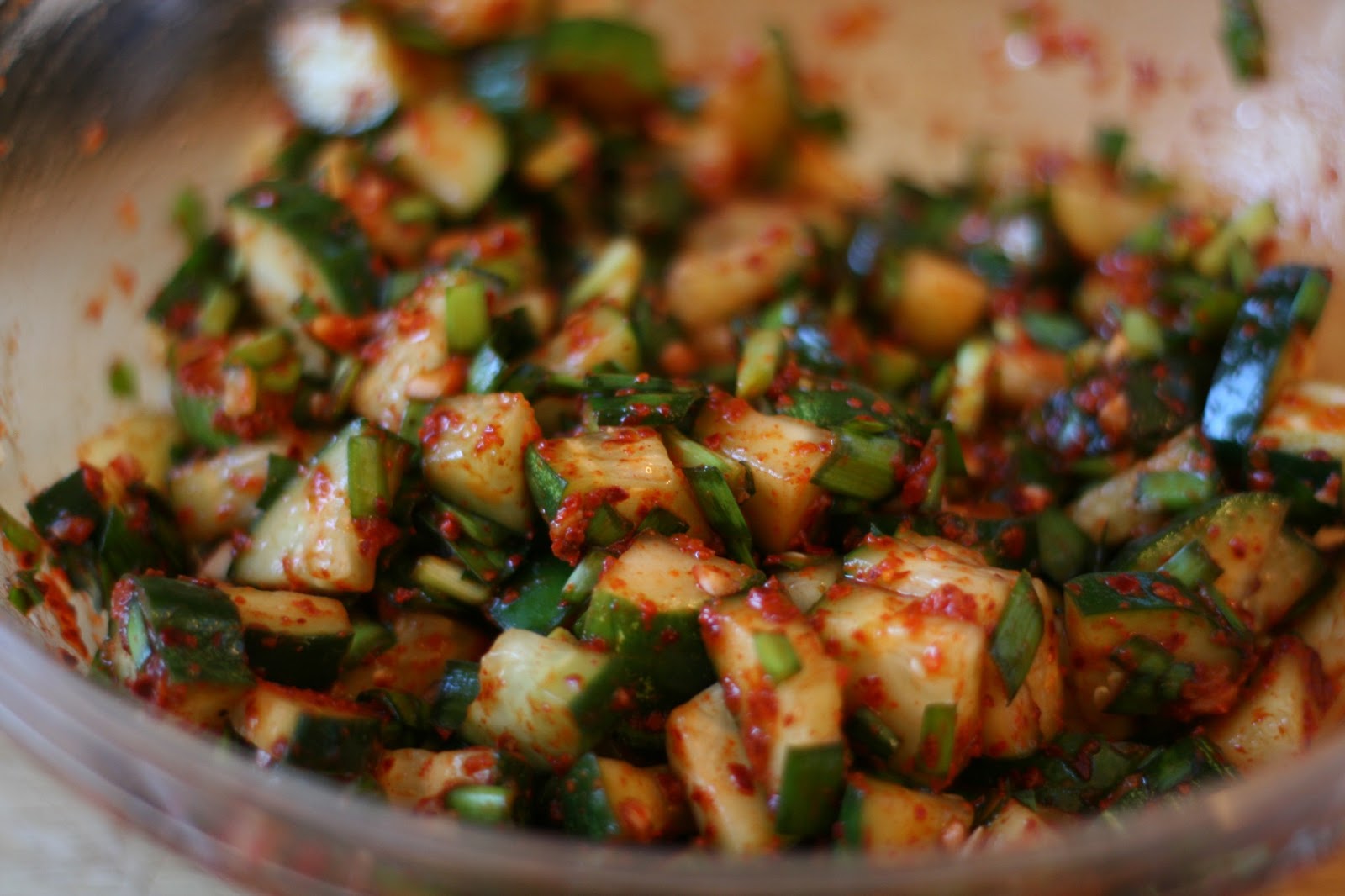 K is for Kimchi {quick cucumber kimchi}