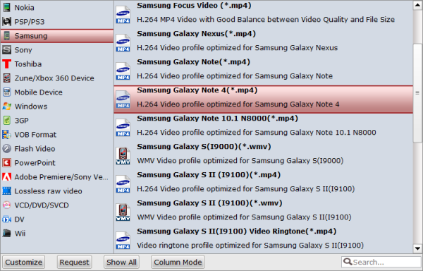 Galaxy Note 4 video format Galaxy Note 4 video format