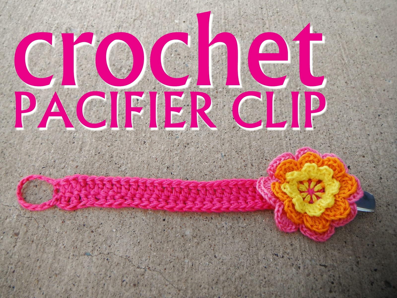 ..non*sense.. crochet pacifier clip