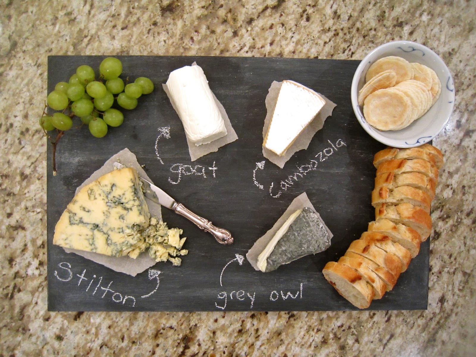 Sara Russell DIY chalkboard cheese platter