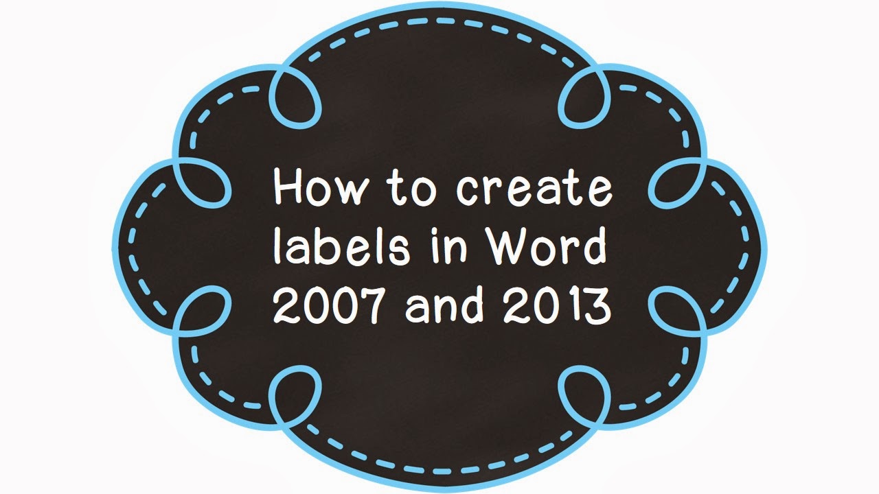 how to print labels in word 2007