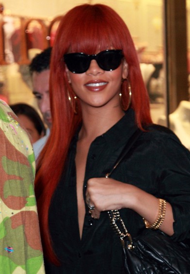 red hairstyles on Pearl Concussion  Rihanna S Red Hairstyles 2011