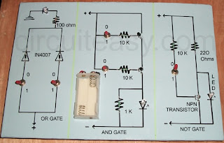 Logic Gates Truth Tables - Electronic Projects, Power ... build circuit diagrams online 