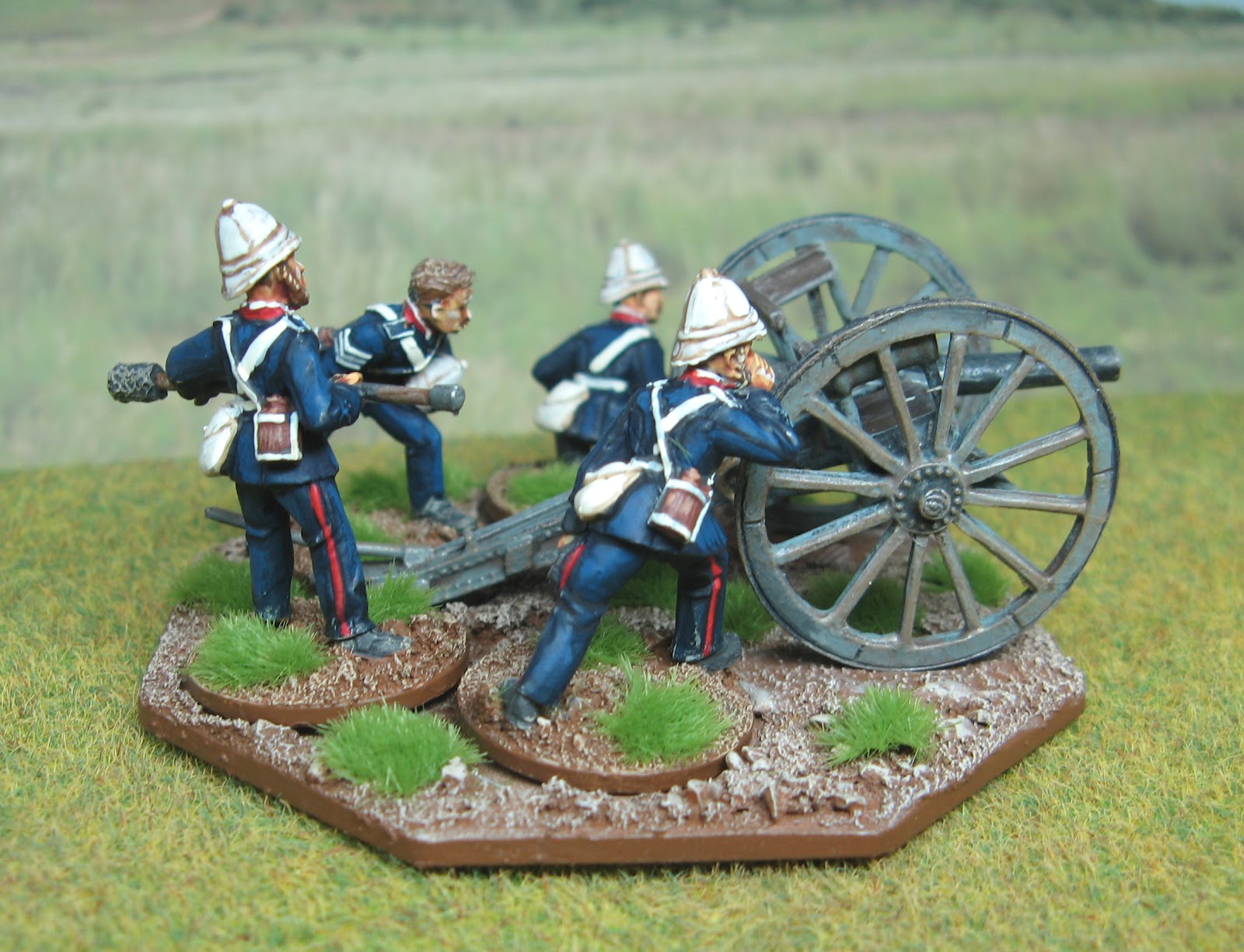 One man and his brushes. Zulu Wars. British Artillery