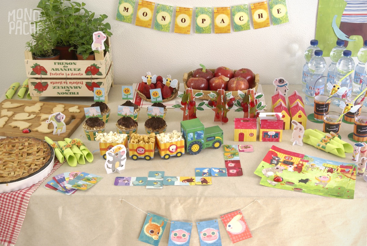 Kit de fiesta "Animales de Granja" | Estudio Monopache