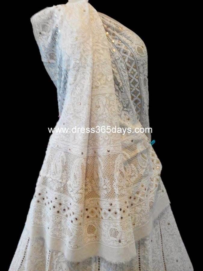 Bridal Wedding Lehenga in Chikankari Bridal Wedding Lehenga in Chikankari