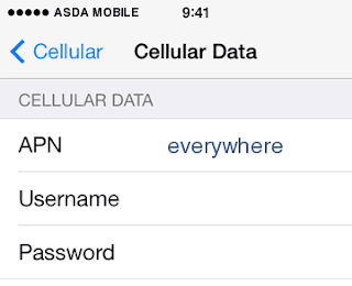 ASDA Mobile EE Internet APN Settings for iPhone ASDA Mobile Internet APN Settings for iPhone