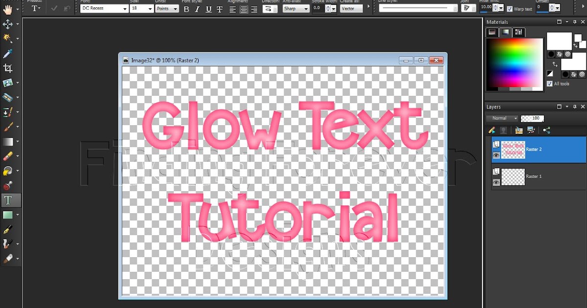 Finding Forever Designs "Glow" Text Tutorial Paint Shop Pro