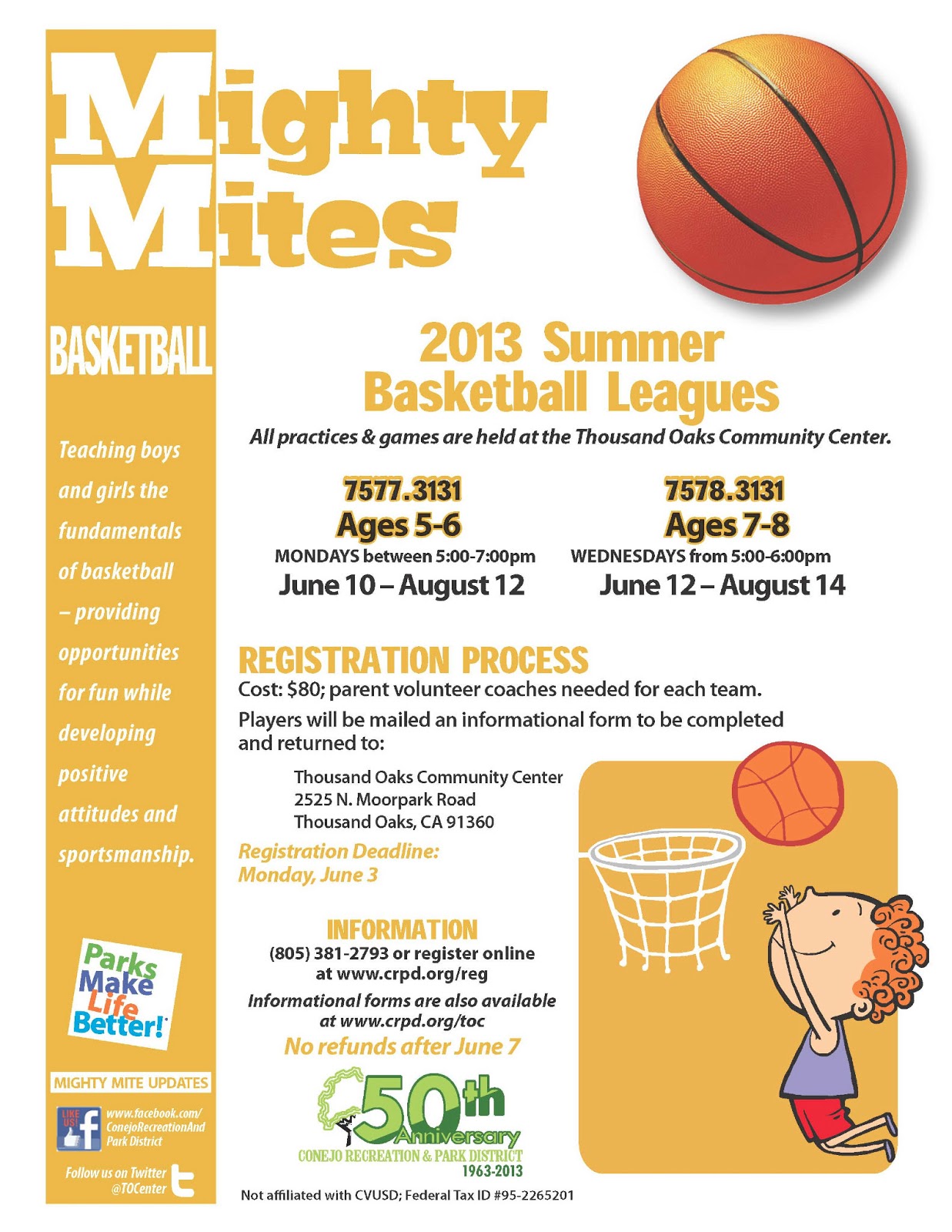 Mighty Mites CoEd Basketball League Macaroni KID Conejo Valley