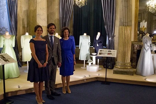 Carl Philip and Princess Sofia at the inauguration of the 'The Lilian Look' exhibition