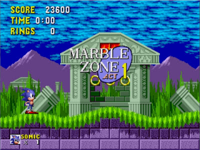On to the next area of the game: Marble Zone