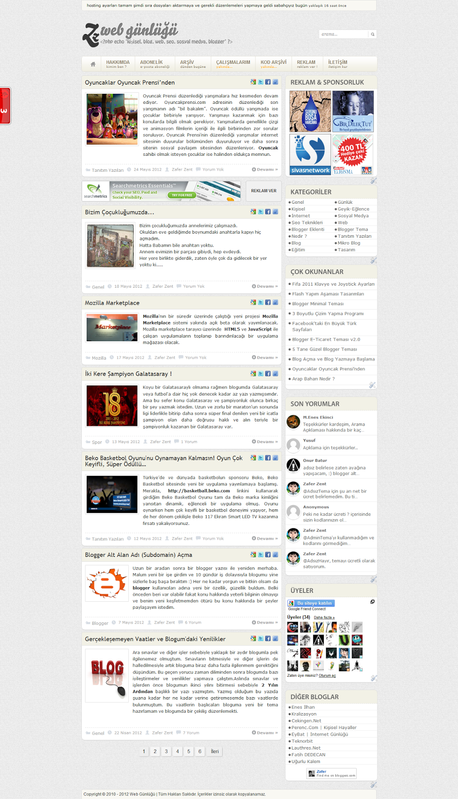 GZ Blogger Teması GZ Blogger Teması