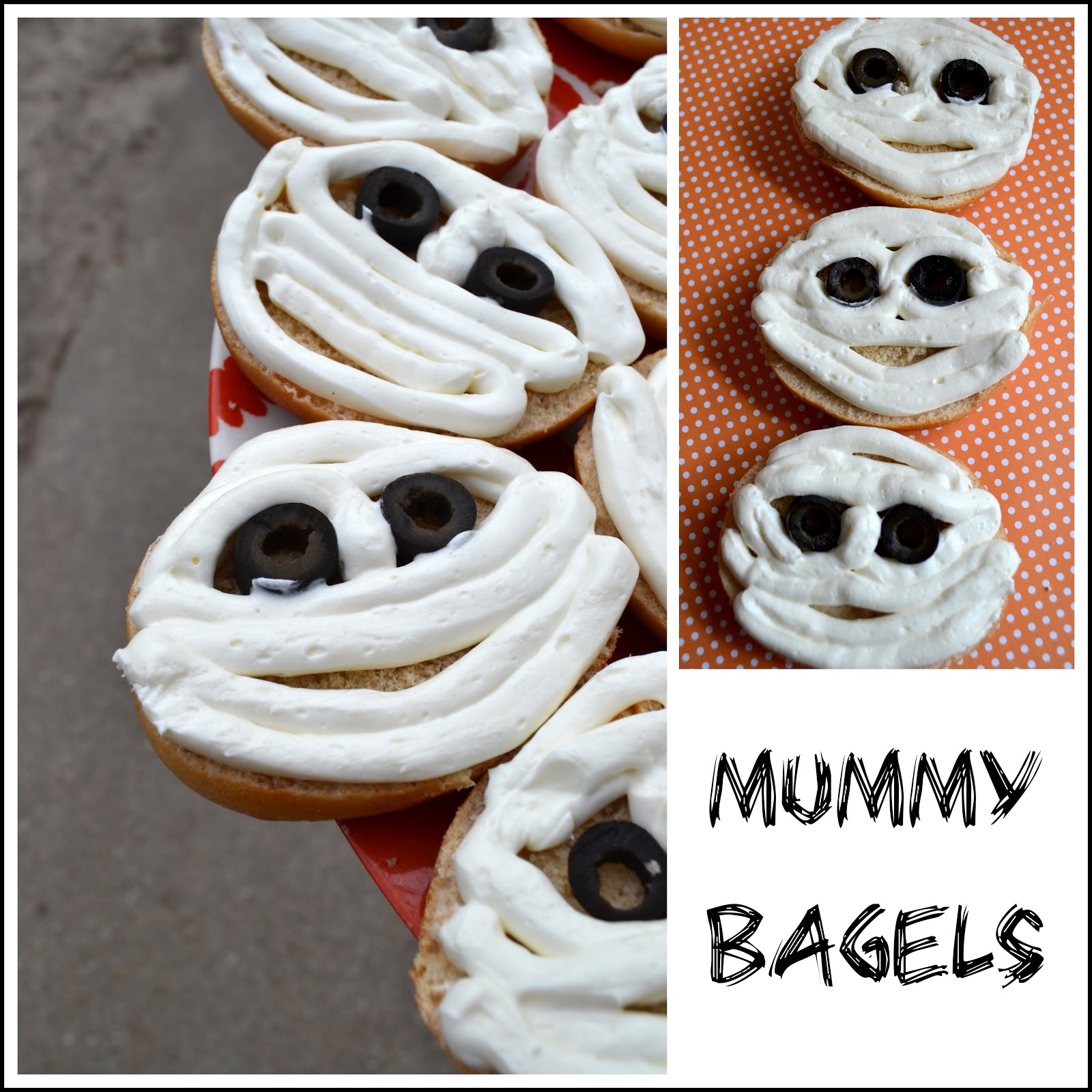 Mummy Bagels An Easy & Healthy Halloween Party Food