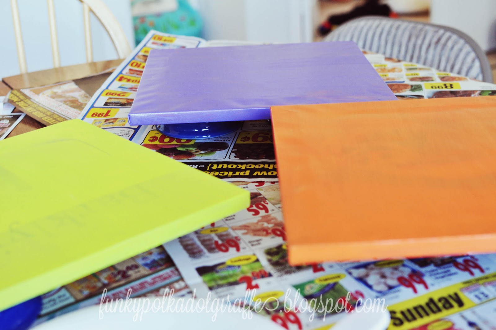 Funky Polkadot Giraffe Tutorial DIY Halloween Canvases