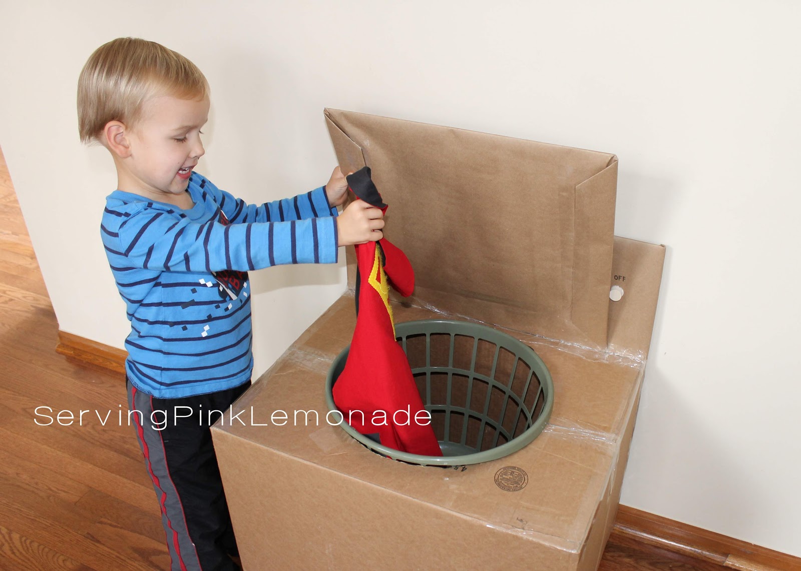Serving Pink Lemonade Cardboard Box Washing Machine