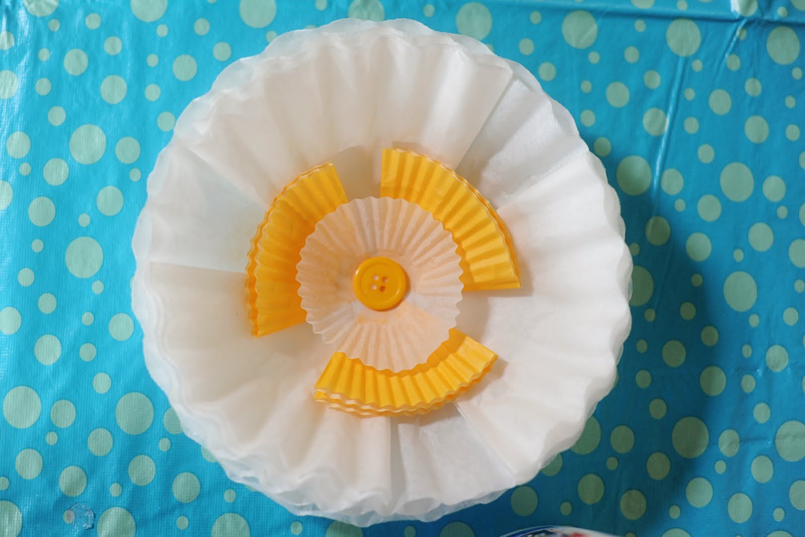 Frankly Speaking Too Cupcake Party Chef's Hat with CoffeeFilter Flower