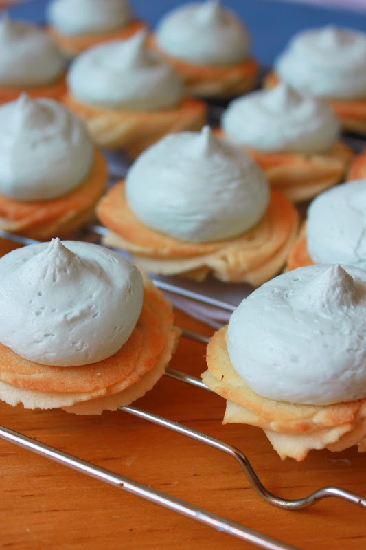 Annie's City Kitchen Rose Spritz Cookies with Marshmallow Buttercream Frosting