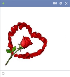 Rose flower emoticon